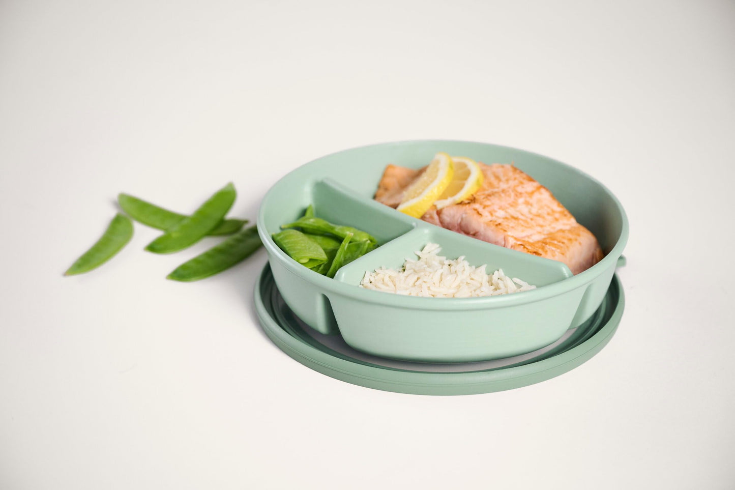Mepal - Bento bowl starter set with microwave lid, multipurpose tray with 3 compartments, round Cirqula - airtight storage container - meal prep boxes & food storage containers - Vivid blue