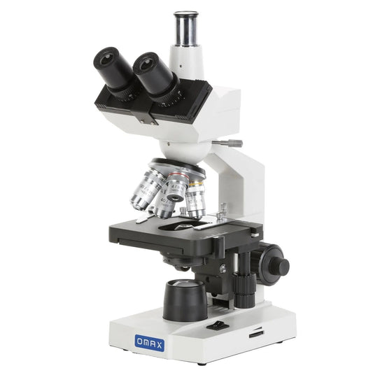 AmScope M83EZ-C50S OMAX 40X-2500X LED Digital Trinocular Lab Compound Microscope with 5MP Camera and Mechanical Stage