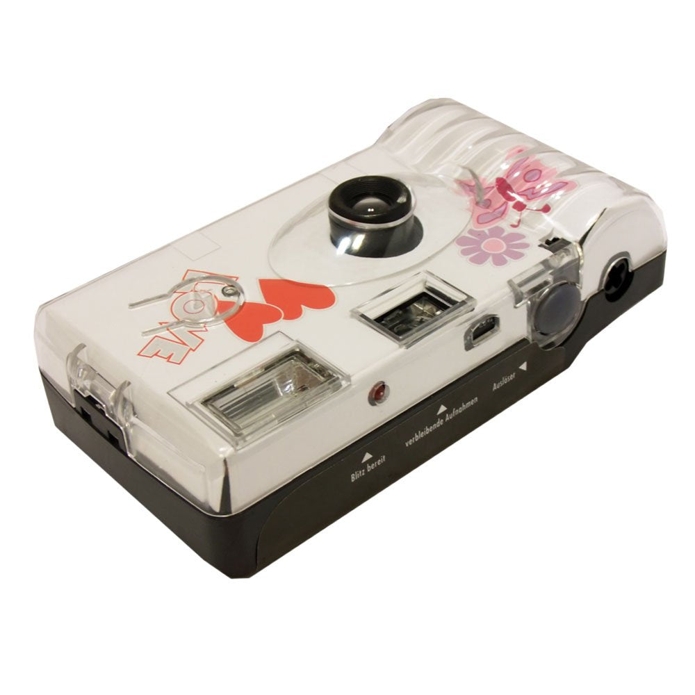 5 x 1A PHOTO PORST Wedding Camera with butterfly/Disposable camera/Party camera (27 photos each, with flash, 5-pack)