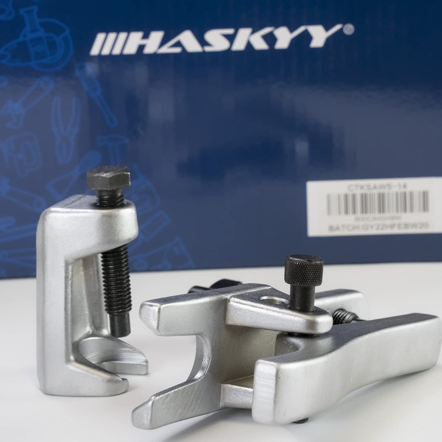 HASKYY 5-Piece Tool Set for ball joints, tie rods, ball joints, spindle joints, control arms - compatible with many car brands.