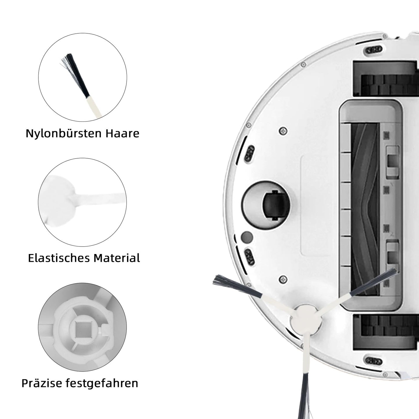 Alloytool 24-piece accessory set for Dreame L20 Ultra / L20 Ultra Complete robot vacuum, replacement parts include 1 main brush, 4 filters, 6 mopping cloths, 6 dust bags, 6 side brushes, 1 cleaning brush.