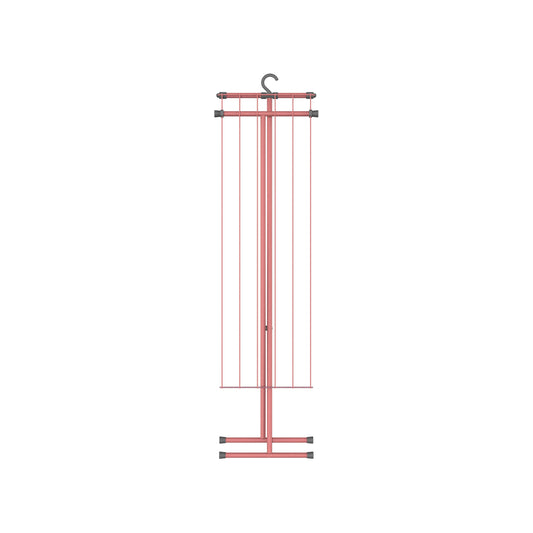 Tube clothes dryer Compact Rose – storage hooks - practical and sturdy - space-saving - 90x32x83 cm - 5.5 m drying area - Quality from Sweden's strongest clothes drying brand.