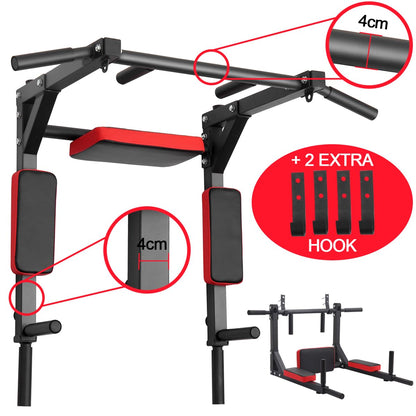 MOCOERL 5 in 1 pull-up bar for wall mounting dip station for home training gym fitness equipment dip stand load capacity up to 200 kg