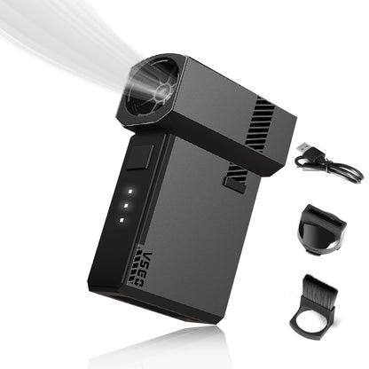 VSGO Electric Air Blower for camera and lenses, keyboards, and other electronic device cleaning. 100,000 RPM high-speed motor, 120 km/h wind speed.