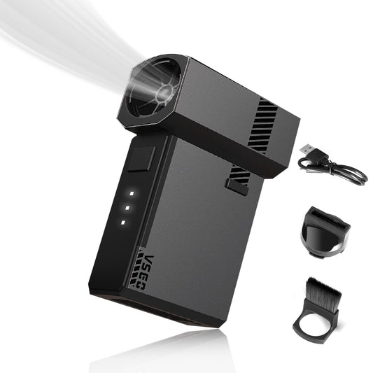 VSGO Electric Air Blower for camera and lenses, keyboards, and other electronic device cleaning. 100,000 RPM high-speed motor, 120 km/h wind speed.