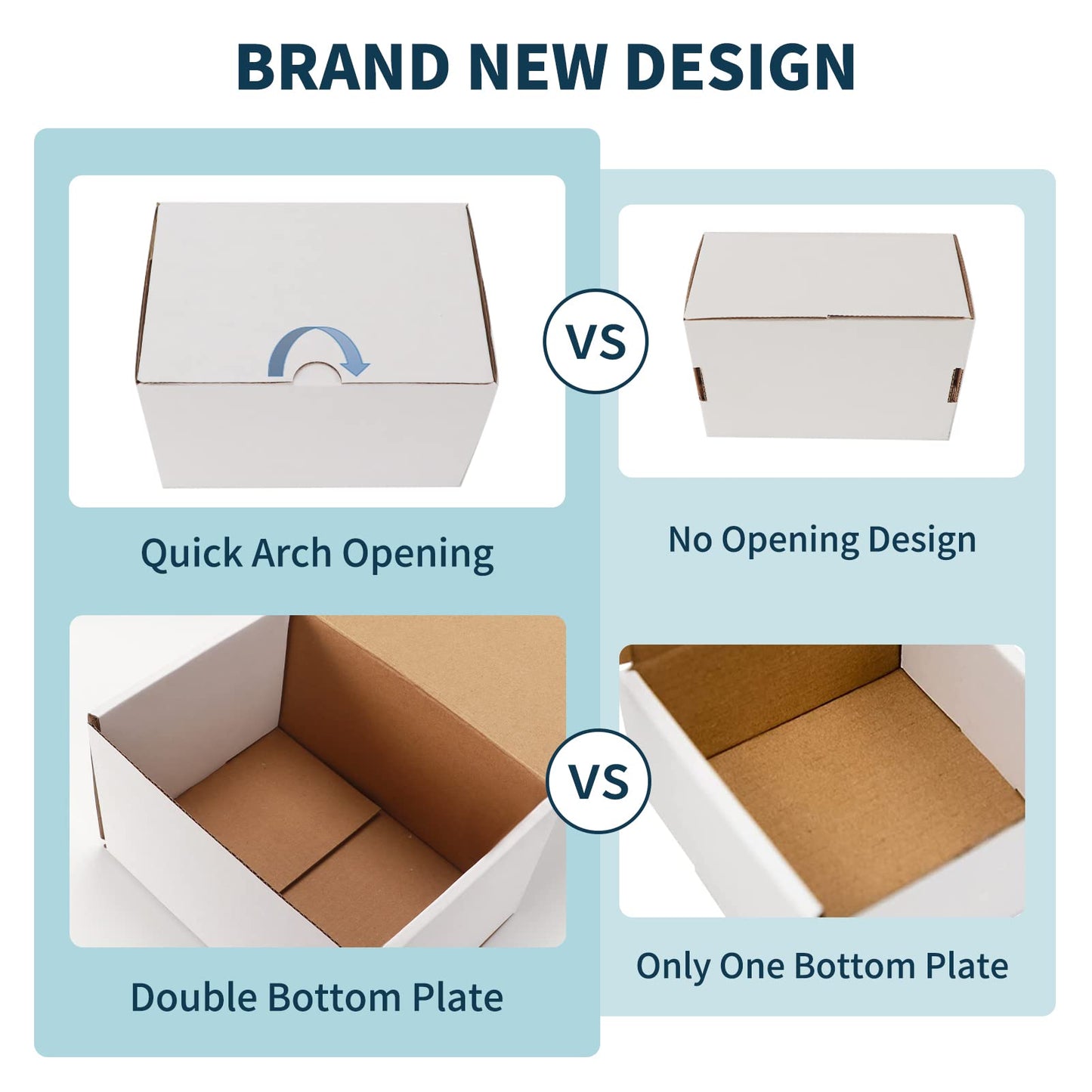 RLAVBL 25 pieces of white shipping boxes measuring 20.4 x 15.3 x 10.2 cm for shipping small items, toys, and gifts.