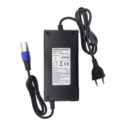 Abakoo power supply charger cable 42V 3A for 36V batteries with 3-pin XLR connector plug for e-bike electric bicycle battery packs for charging replaces HP1202L3