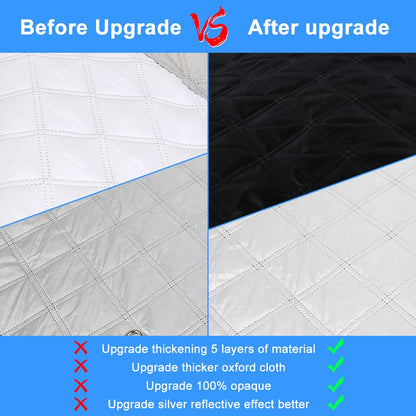 Car Windshield Sun Shade Replacement for VW T5 T6 SWB, 8PCS Sunshade Windshield Protection Set, Internal Thermal Blinds Window Set with Storage Bag, 100% Occlusion (8PCS-SWB)