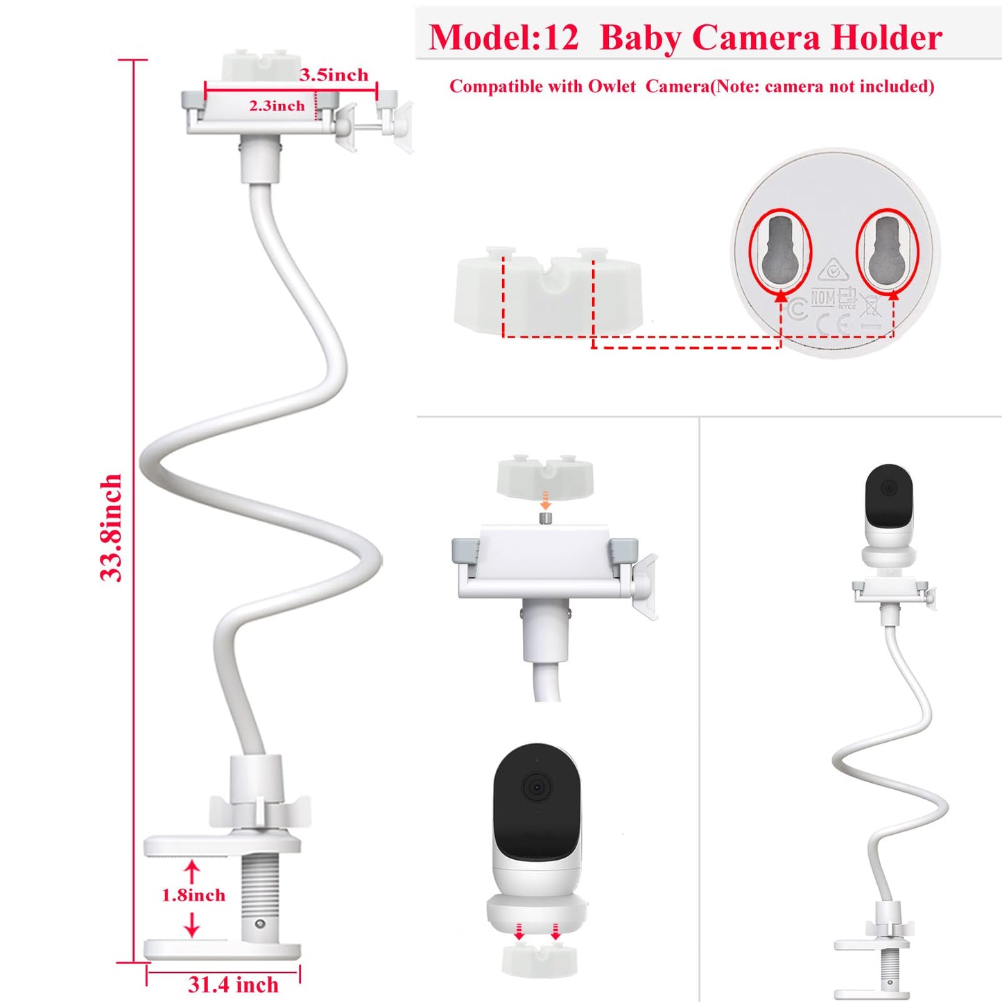 EYSAFT Baby Monitor Holder for Owlet Baby Monitor (No Camera)
