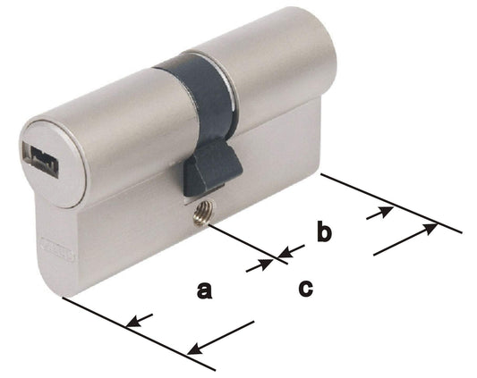 ABUS EC660 double profile cylinder length (a/b) 30/80mm (c=110mm) with 6 keys, with security card