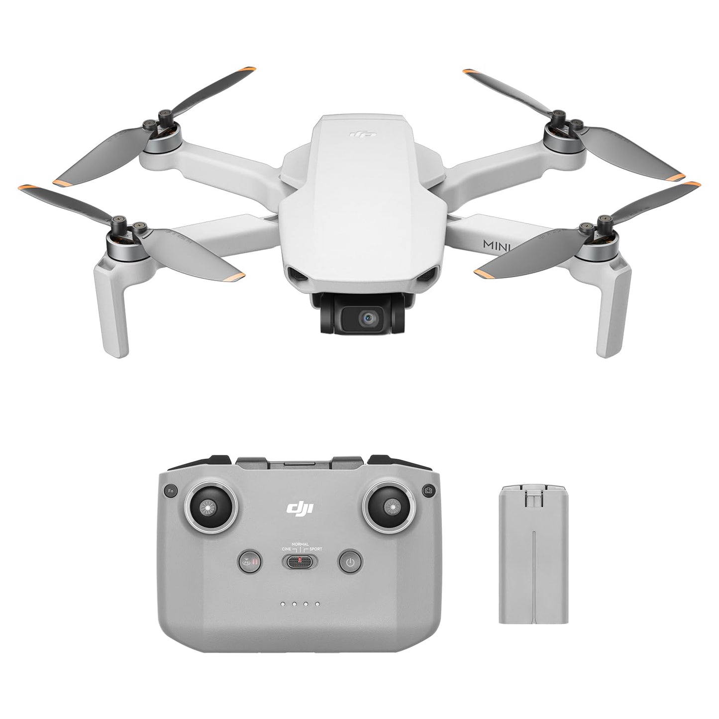 DJI Mini 4K Combo with 2 batteries, 4K UHD camera drone for adults, < 249 g, 3-axis gimbal stabilization, 10 km video transmission, auto return, 2 batteries for 62 min flight time, QuickShots