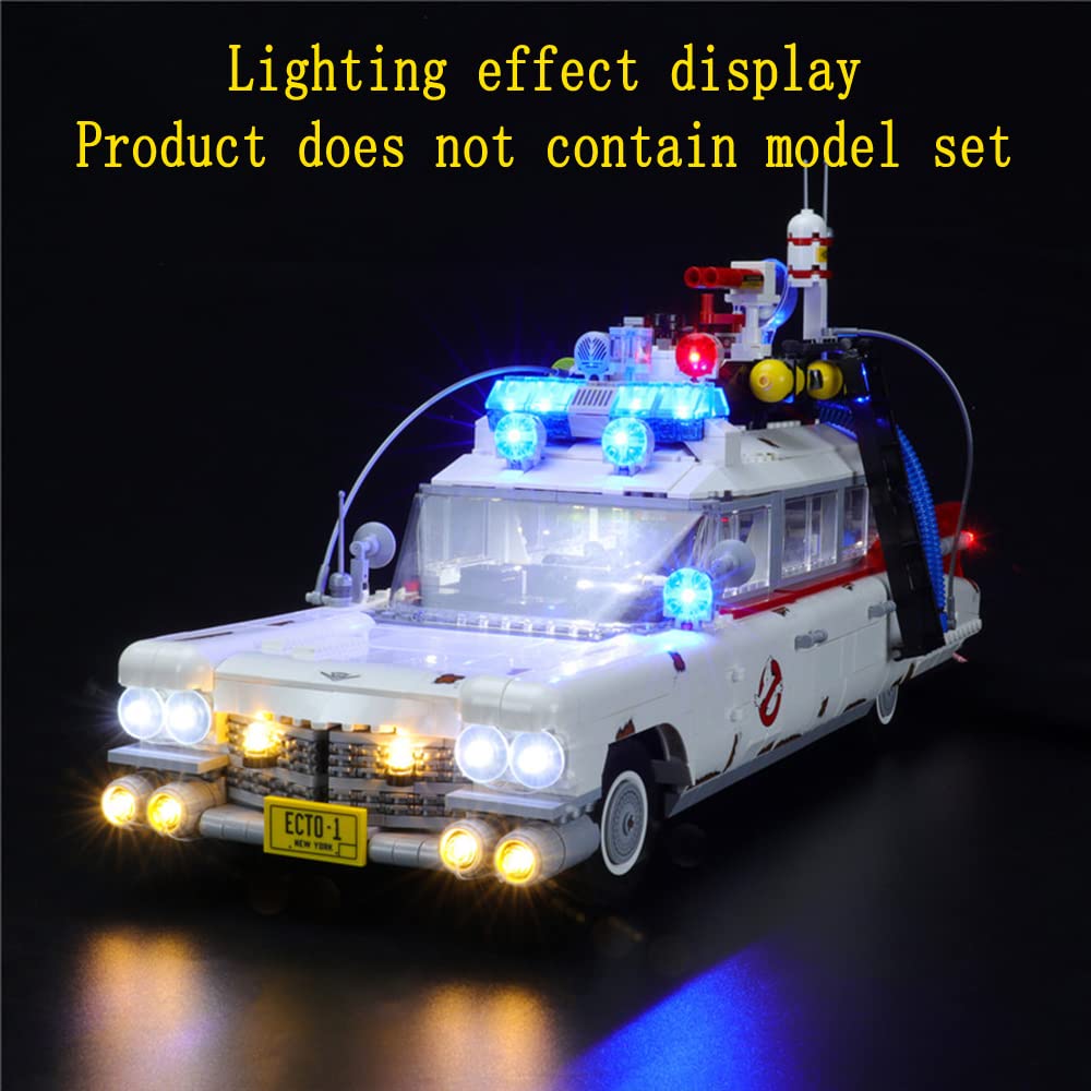 GEAMENT LED Light Kit Compatible with Lego Ghostbusters Ecto-1 - Lighting Set for Creator 10274 Building Model (Model Set Not Included)