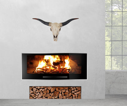 Mendler Decor Skull 75cm HWC-A14, Polyresin Bull Longhorn Head Trophy, Indoor/Outdoor Natural