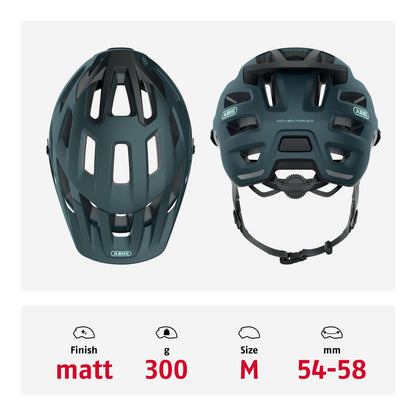 ABUS MTB helmet Moventor 2.0 - comfortable mountain bike helmet - All-Mountain helmet - for women and men - blue matte, M
