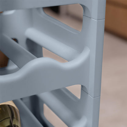 ARTECSIS wine rack stackable plastic for 60 bottles, sturdy bottle rack in gastronomy quality, modular expandable, concrete gray