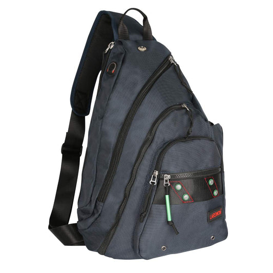 Larswon laptop sling backpack, shoulder bag 12 13 14 inch laptop tablet messenger backpack shoulder bag travel blue.