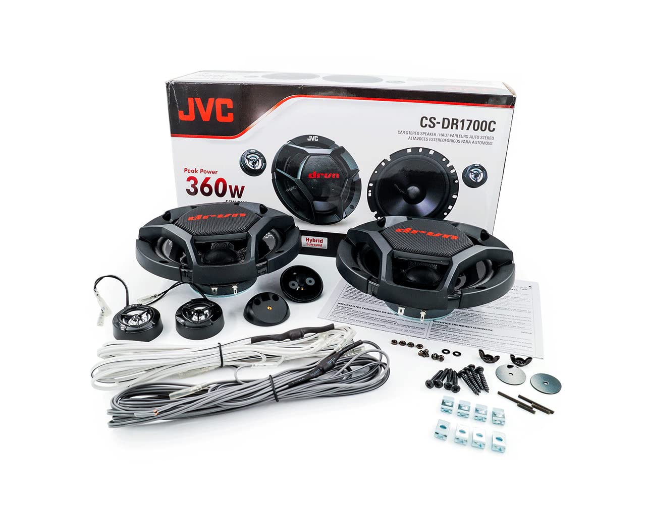 JVC CS-DR1700C 2-way component speakers 17 cm black (2 pieces)