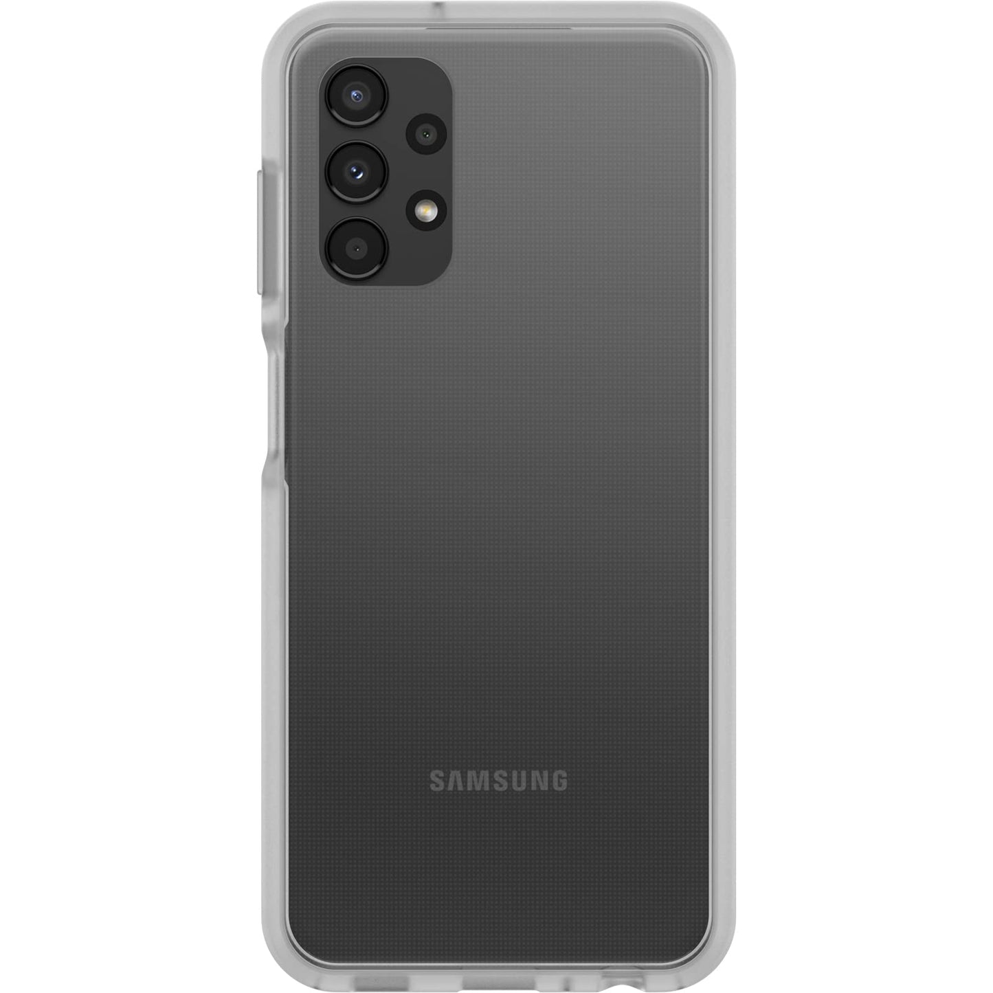 OtterBox case for Samsung Galaxy A13 Prefix Series - transparent, ultra-thin, pocket-friendly, raised edges protect camera and screen, compatible with wireless charging.