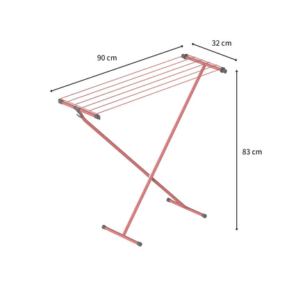 Tube clothes dryer Compact Rose – storage hooks - practical and sturdy - space-saving - 90x32x83 cm - 5.5 m drying area - Quality from Sweden's strongest clothes drying brand.