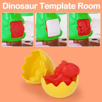 Herefun dough accessories set, Kitchen Creations dough tools for kids with 5 dough, kids' dough with accessories, Dinosaur Kitchen Dough Set for kids 4+ years old Christmas Birthday Gift