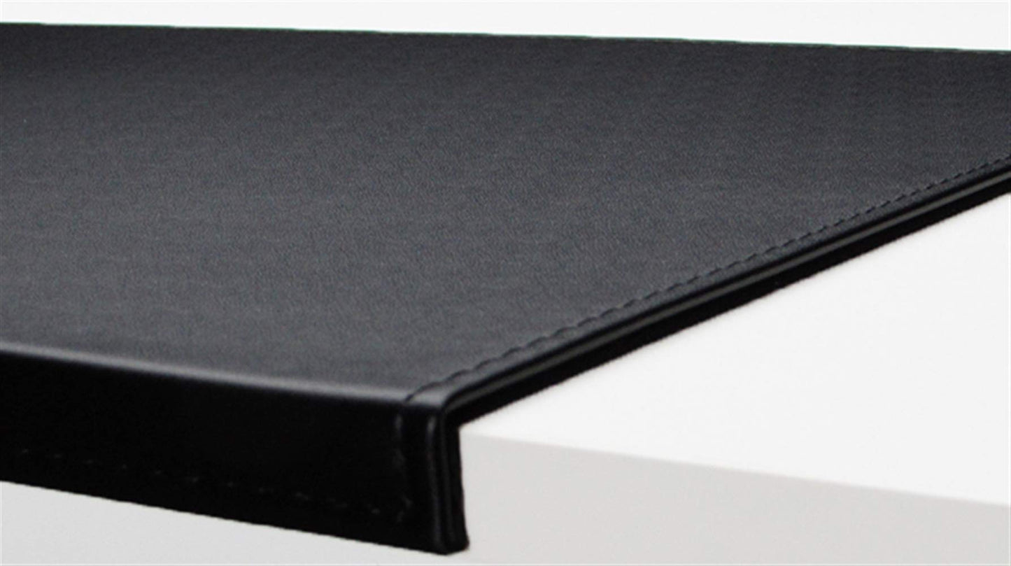 SK Studio Desk Pad with Edge Protection Waterproof PU Leather, Non-Slip with Edge Locking Mouse Pad for Computer Keyboard, PC, and Laptop Black 90x48cm