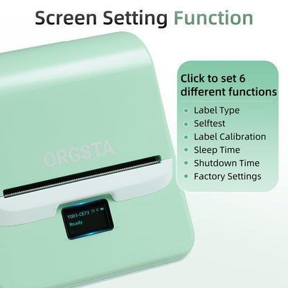 ORGSTA T003 label printer with self-adhesive labeler Bluetooth & USB 2200 mAh labeling machines 50 mm/s labeling device Label Printer Sticker Maker