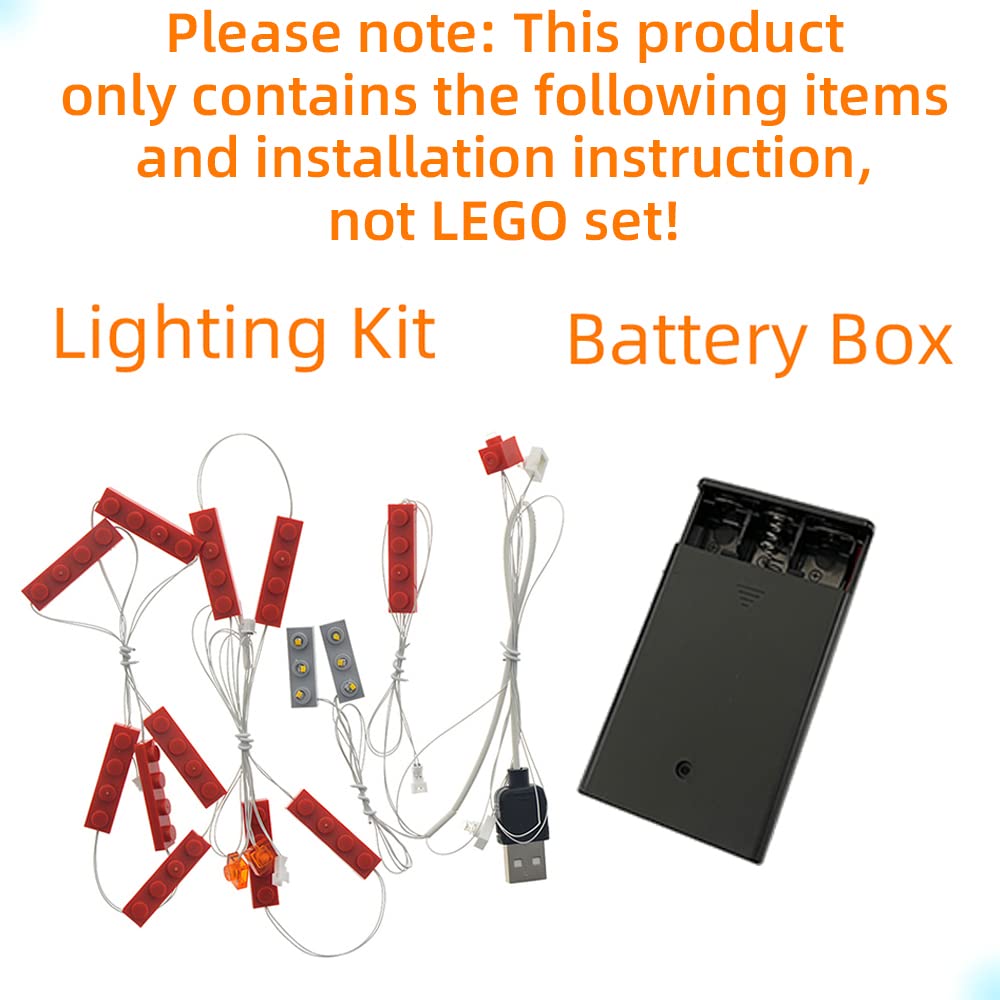 Upgraded version of 10258 light set for Creator Expert London Bus, compatible with Lego 10258 brick model (model set not included).