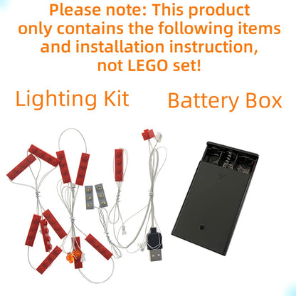 Upgraded version of 10258 light set for Creator Expert London Bus, compatible with Lego 10258 brick model (model set not included).