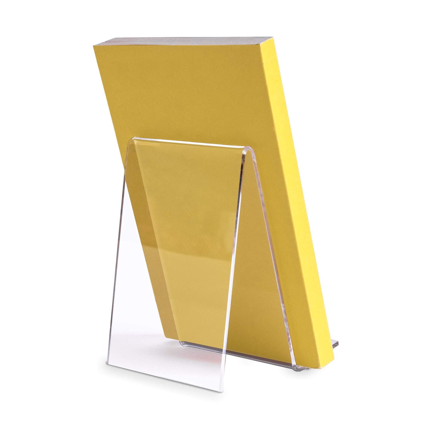 10-pack of bookends/book stands ECO (height: 10.0 cm) Angle book holder for books made of original PLEXIGLAS® (10 pcs.)