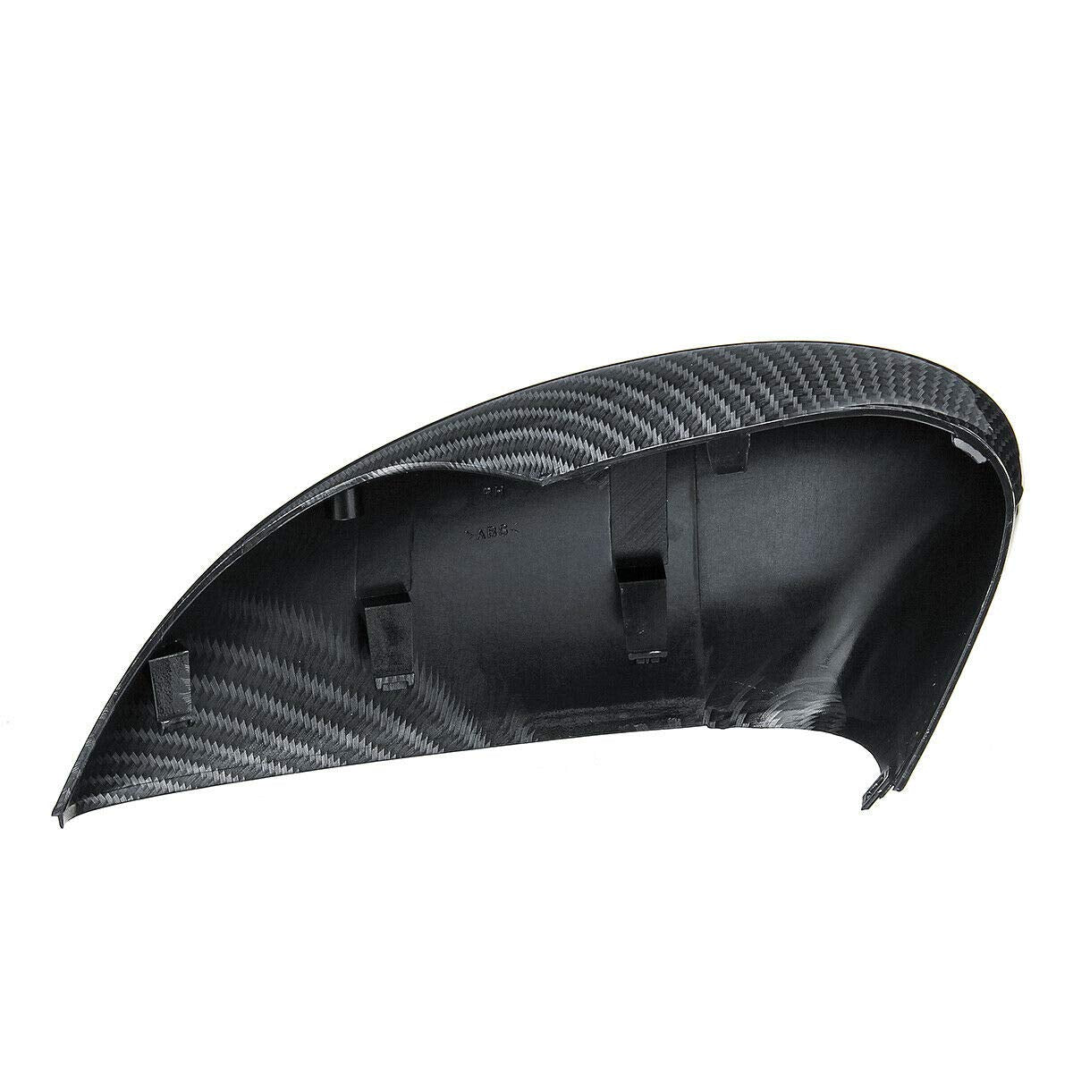 1 pair of carbon fiber door mirror cover caps for front doors, left and right, replacement for Fiesta MK7 2008–2017.