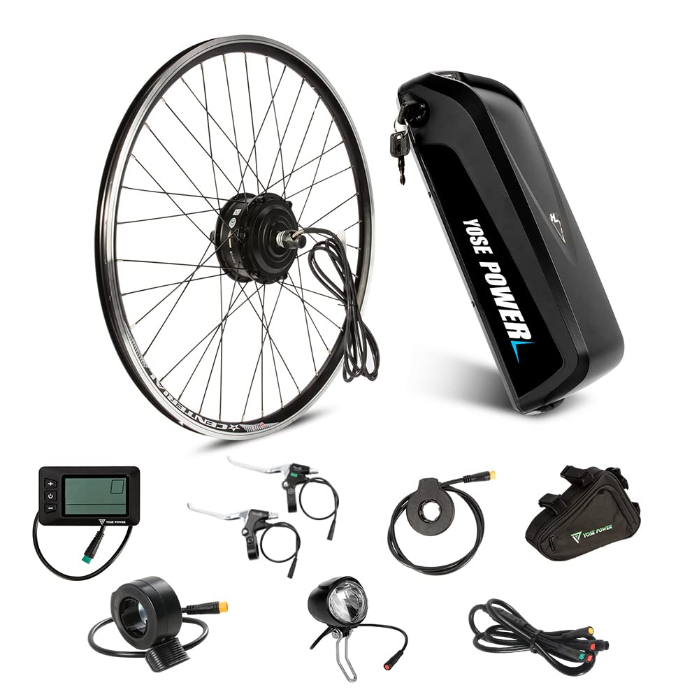 YOSE POWER Ebike Kit 36V250W 26" front motor bicycle E-Bike hub conversion kit with HL Plus 36V 15.6Ah battery DIY E-Bike LCD display