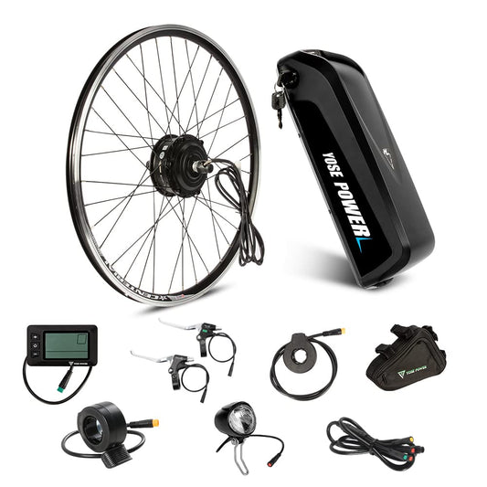 YOSE POWER Ebike Kit 36V250W 26" front motor bicycle E-Bike hub conversion kit with HL Plus 36V 15.6Ah battery DIY E-Bike LCD display