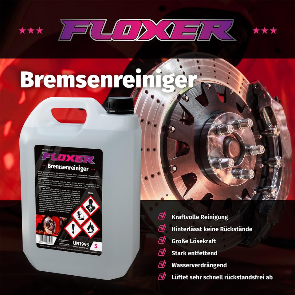 OOPS TOYS Brake Cleaner 5L canister, Degreaser Cleaner Assembly Cleaner Parts Cleaner Gentle & Residue-Free with Very Short Evaporation Time