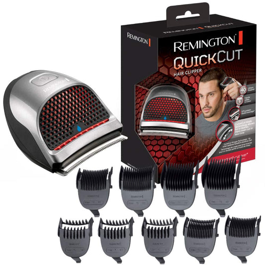 Remington DIY Hair Clipper [self-sharpening stainless steel blades/Curve-Cut Technology for easy self-cutting/0.5-15mm] Hair Trimmer (9 attachment combs, cordless/rechargeable, lithium battery, storage pouch) HC4250