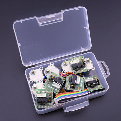 ELEGOO 5-pack Stepper Motor 5V 28BYJ-48 ULN2003 and 5pcs Driver Board ULN2003 for Arduino