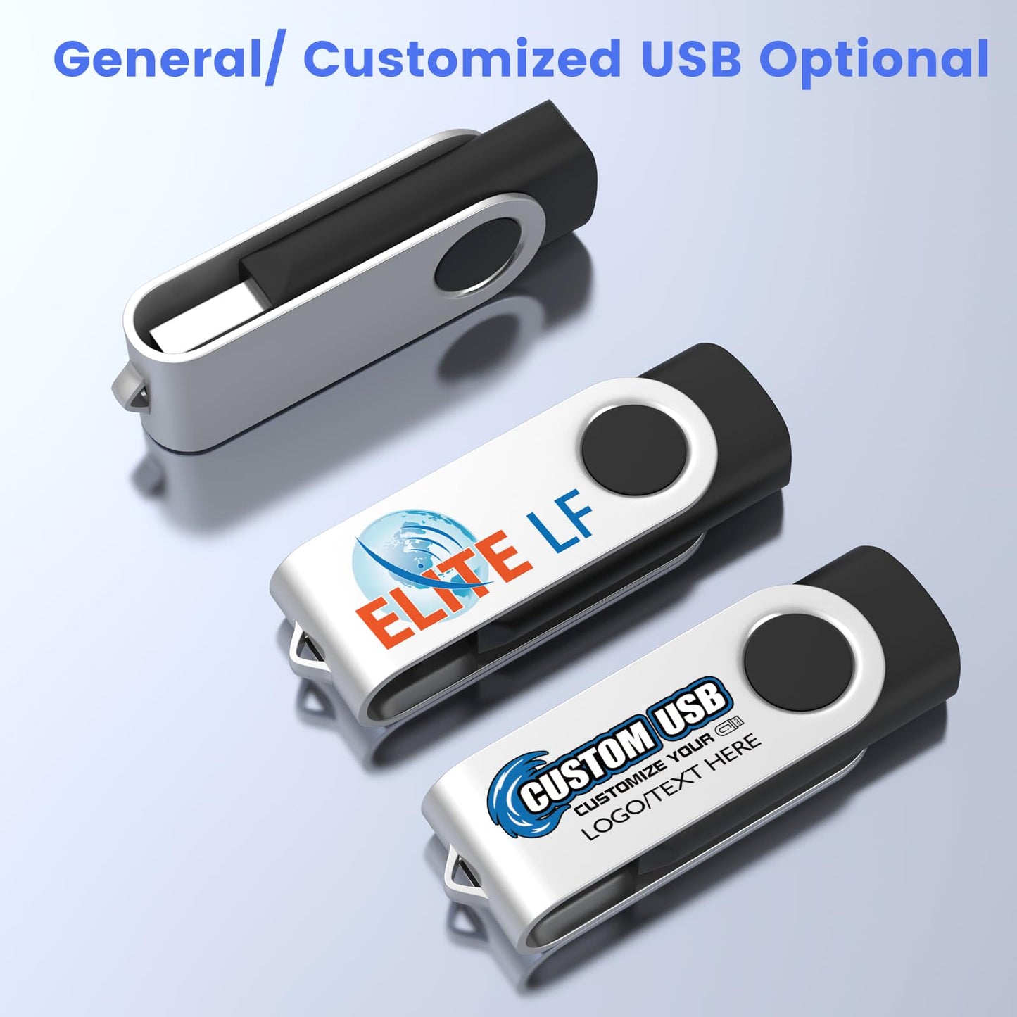 ABLAZE USB Stick 8GB 10 pack, Colorful USB 2.0 flash drive with keychains (10 colors)