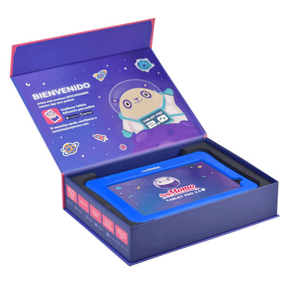 SoyMomo - Kids Tablet - Pro 2.0 - Detection of inappropriate content, Artificial Intelligence, Parental controls, Ad blocker, 8" FHD, 32GB, WiFi, Bluetooth, Blue