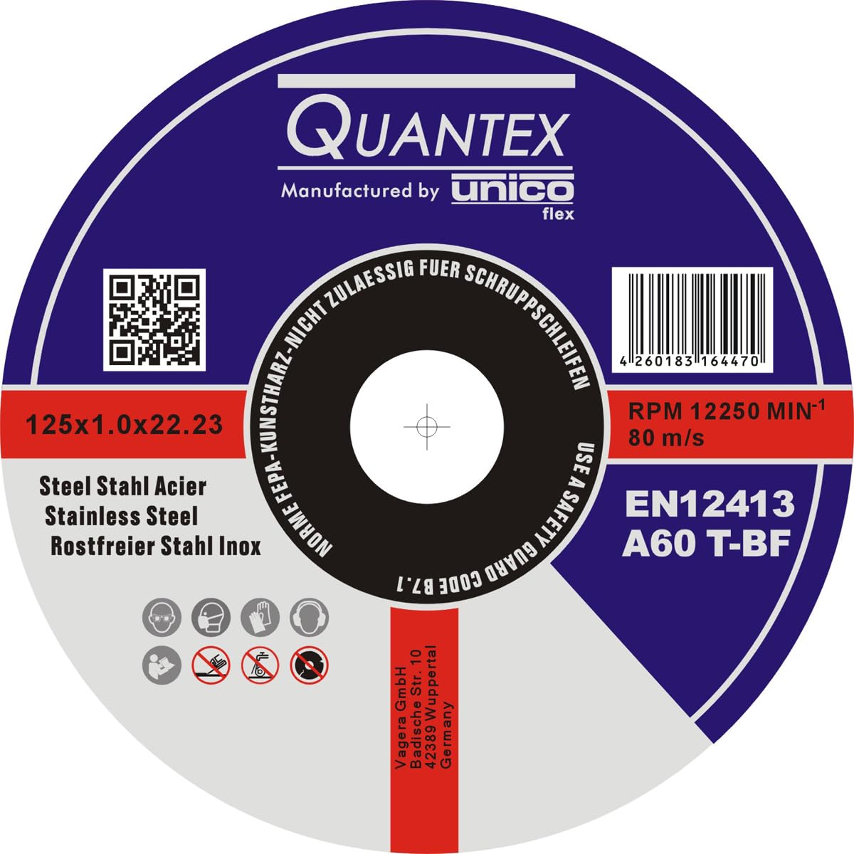 50 pieces Cutting Disc Ø 125mm x 1.0mm for Angle Grinder Steel Stainless Steel Flex Disc Inox Metal