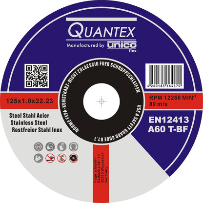 50 pieces Cutting Disc Ø 125mm x 1.0mm for Angle Grinder Steel Stainless Steel Flex Disc Inox Metal