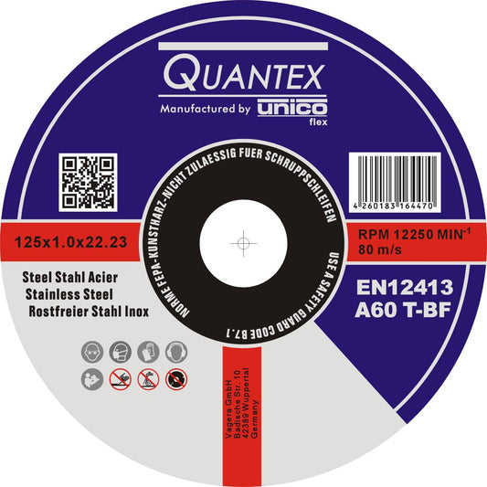 50 pieces Cutting Disc Ø 125mm x 1.0mm for Angle Grinder Steel Stainless Steel Flex Disc Inox Metal