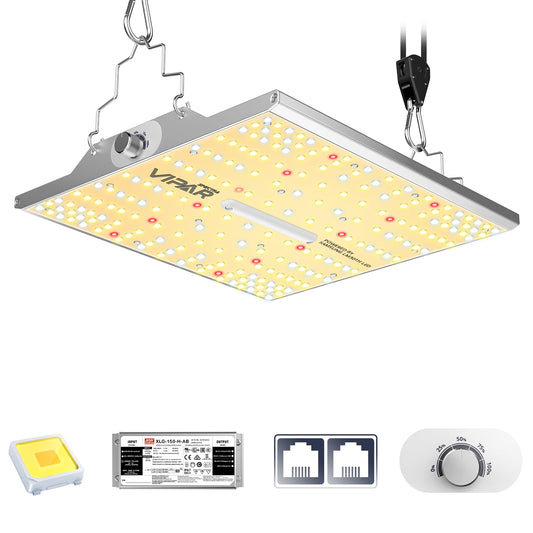 VIPARSPECTRA XS1000 LED Grow Light compatible with Samsung LM301H high PPFD, full spectrum plant lamp with dimmable daisy chain grow light for indoor plants for grow tent 80x80/60x60cm.