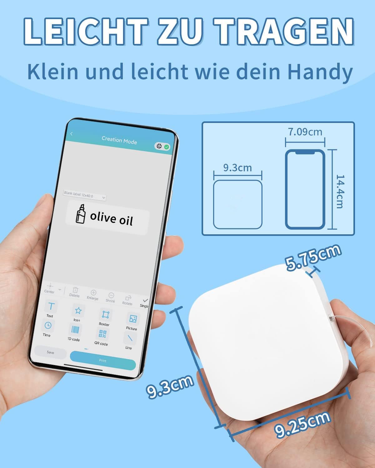 COLORWING Q30 Bluetooth Label Printer, Labeling Device Compatible With iOS Android, Portable Mini Labeling Machine For Home Office School Labeling (White)