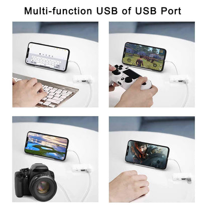 3 in 1 HDMI OTG adapter for iPhone, iPhone Digital AV 1080P HDMI adapter, USB port OTG cable and charging port, support USB flash drive, MIDI keyboard, mouse, for iPhone 14/13/12/11/XS/X/iPad