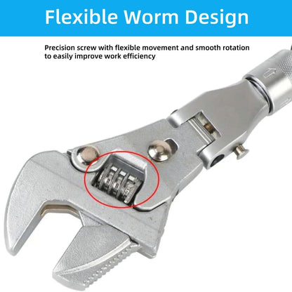JTZXJJX Flexhead Adjustable Wrench, multifunctional, adjustable quick pipe wrench, repair tool