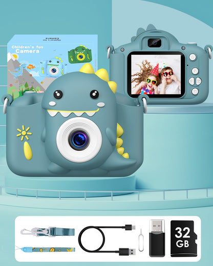 Children's camera, Gofunly kids camera 1080P 2.0-inch screen kids camera with 32GB card selfie digital camera photo camera for 3-12 year old boys and girls Christmas toy