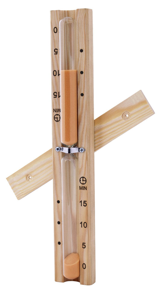 Well Solutions Hourglass 15 minutes made of softwood, timer, sauna clock