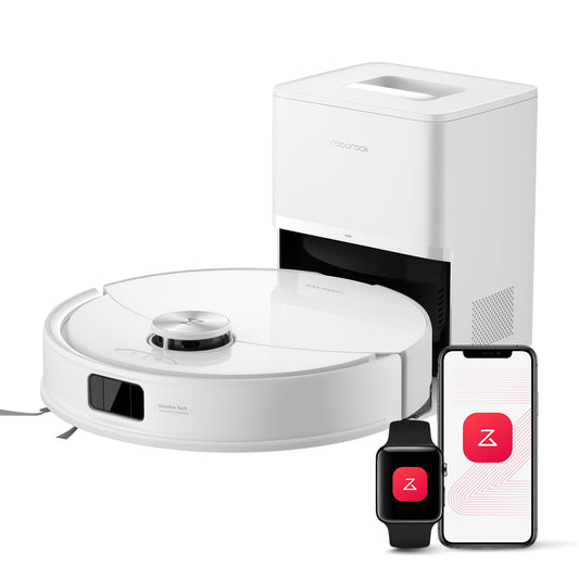 roborock Q10 S5+ Robot Vacuum with Mopping Function, 10,000 Pa HyperForce Suction Power, Dual Anti-Tangle System, Auto Lifting Mopping, Ideal for Pet Hair, Carpets, Hard Floors (White)