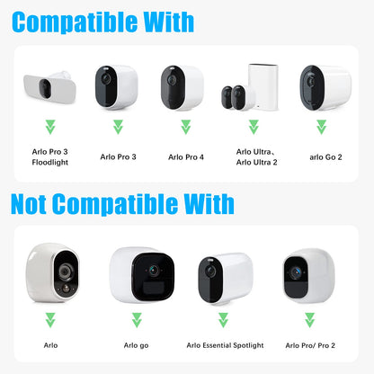 4W solar panel charger, compatible with Arlo Pro 3/4/5S/Ultra/Ultra 2/Go 2, 3m charging cable, IP65 weatherproof solar panel with 360° wall mount (magnetic connector)