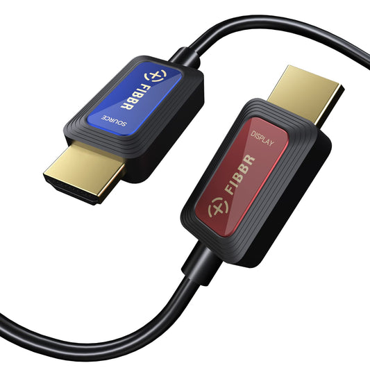 8K Fiber Optic HDMI Cable 5M, 48Gbps High-Speed HDMI 2.1 Cable 8K@60Hz 4K@120Hz Dolby/Dynamic HDR/HDCP 2.3/eARC HDMI fiber optic cable unidirectional, compatible with Blu-ray/TV box/HDTV/projector.