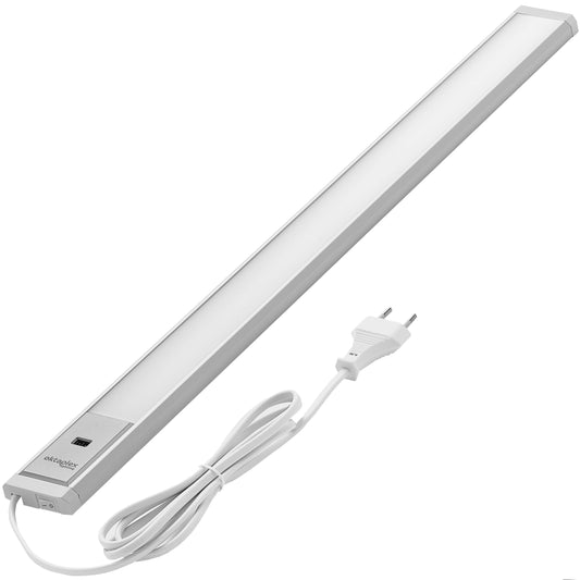 Octaplex Riva LED under cabinet light flat dimmable warm white 57.5cm kitchen lighting with sensor 690lm under cabinet light 10W 230V silver